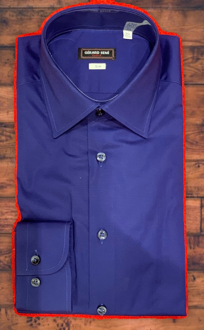 Chemise bleu indigo