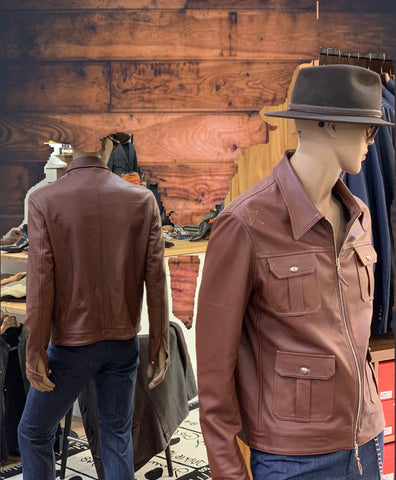 Blouson cerf marron