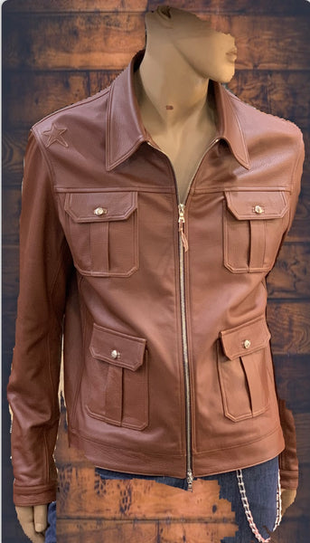 Blouson cerf marron